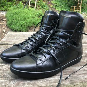 YSL / SAINT LAURENT Mens Black high top Sneaker
